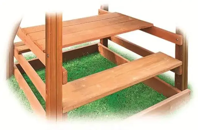 Wooden Built-In Picnic Table - Wooden Add-Ons Accesory  RI & MA
